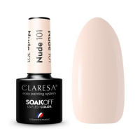 CLARESA - SOAK OFF UV/LED - NUDE - Hybrid nail polish - 5 g - 101 - 101