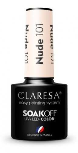 CLARESA - SOAK OFF UV/LED - NUDE - Hybrid nail polish - 5 g