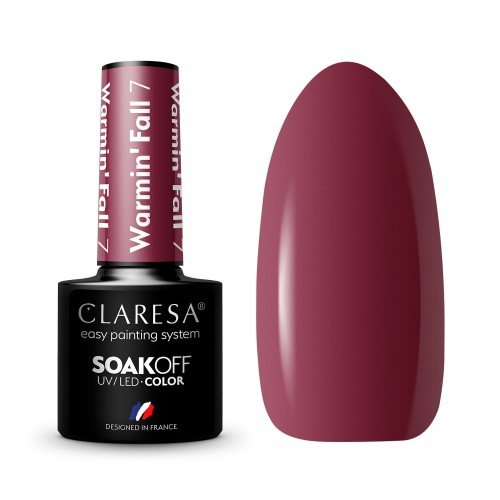 CLARESA - SOAK OFF UV/LED - WARMIN' FALL - Hybrid nail polish - 5 g - 7