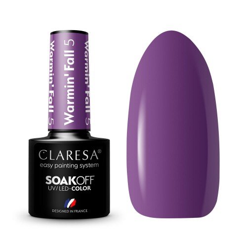 CLARESA - SOAK OFF UV/LED - WARMIN' FALL - Hybrid nail polish - 5 g - 5
