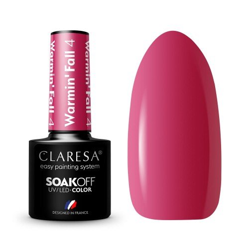 CLARESA - SOAK OFF UV/LED - WARMIN' FALL - Hybrid nail polish - 5 g - 4