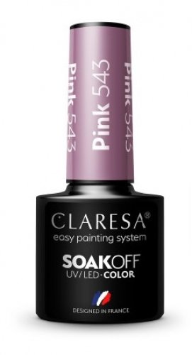 CLARESA - SOAK OFF UV/LED - QUIET FOREST - Hybrid nail polish - 5 g - PINK 543
