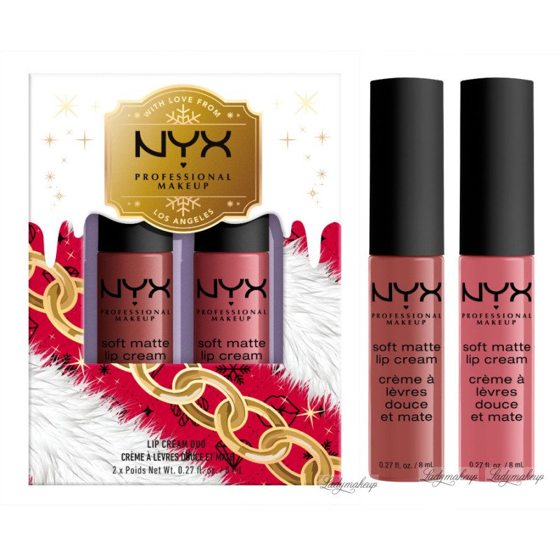 DUO Rome, 2 - LIP Liquid Soft NYX Matte CREAM Set - Lipsticks - Professional Makeup Cannes of