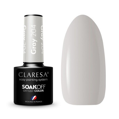 CLARESA - SOAK OFF UV/LED - SAVANNA VIBES - Hybrid nail polish - 5 g - Gray 204