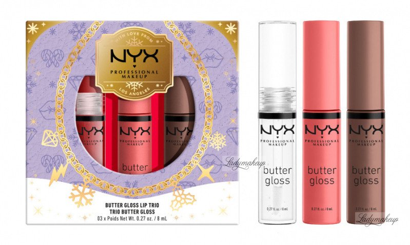 NYX Professional Makeup - BUTTER GLOSS LIP TRIO - Gift set of 3 Butter  Glosses - 01