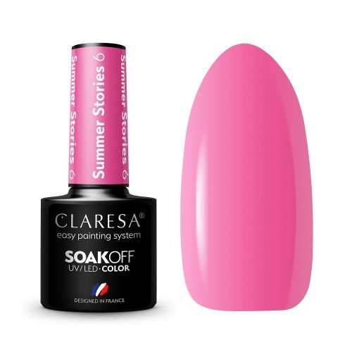 CLARESA - SOAK OFF UV/LED - SUMMER STORIES - Lakier hybrydowy do paznokci - 5 g - 6