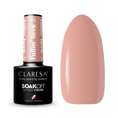 CLARESA - SOAK OFF UV/LED - FALLIN’ LOVE - Lakier hybrydowy do paznokci - 5 g - 3