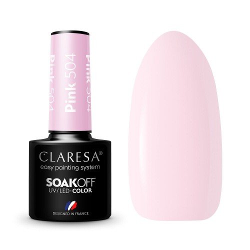 CLARESA - SOAK OFF UV/LED - BALOON JOURNEY - Lakier hybrydowy do paznokci - 5 g - Pink 504