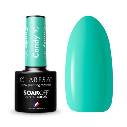 CLARESA - SOAK OFF UV/LED - CANDY - Hybrid nail polish - 5 g - 10