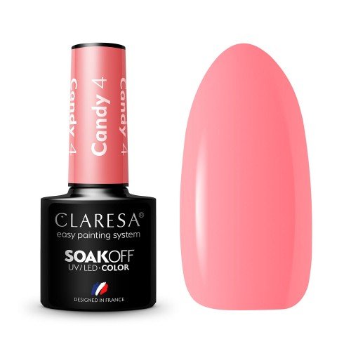 CLARESA - SOAK OFF UV/LED - CANDY - Hybrid nail polish - 5 g - 4