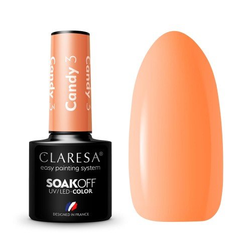 CLARESA - SOAK OFF UV/LED - CANDY - Hybrid nail polish - 5 g - 3