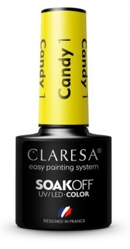 CLARESA - SOAK OFF UV/LED - CANDY - Hybrid nail polish - 5 g