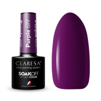 CLARESA - SOAK OFF UV/LED - FULL BERRIES - Hybrid nail polish - 5 g - Purple 619 - Purple 619