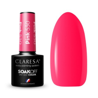 CLARESA - SOAK OFF UV/LED - RAINBOW EXPLOSION - Hybrid nail polish - 5 g - Pink 530 - Pink 530