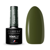 CLARESA - SOAK OFF UV/LED - TAKE ME TO THE RIVER - Hybrid nail polish - 5 g - Green 805 - Green 805
