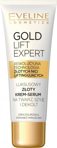 Eveline Cosmetics - GOLD LIFT EXPERT - Luksusowy złoty krem-serum na twarz, szyję i dekolt - 40 ml