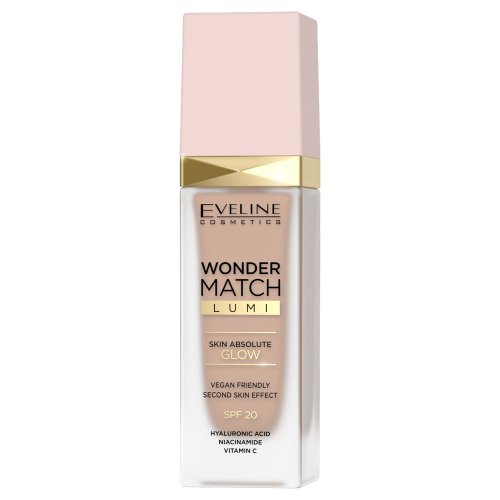Eveline Cosmetics - WONDER MATCH LUMI SPF 20 - Luksusowy podkład rozświetlający - 30 ml - 20 - NUDE WARM