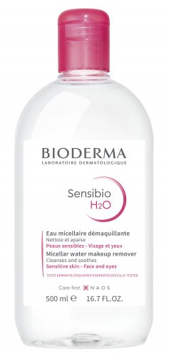 BIODERMA - Sensibio H2O - Make-up Removing Micelle Solution - Płyn micelarny do skóry z wrażliwej - 500 ml