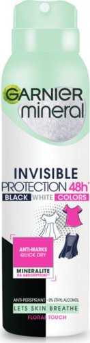GARNIER - Mineral - Invisible Protection 48h - Floral Touch - Anti-Perspirant - Antiperspirant spray for women - 150 ml