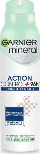 GARNIER - Mineral - ActionControl+ 96h - Anti-Perspirant - Antyperspirant w sprayu dla kobiet - 150 ml