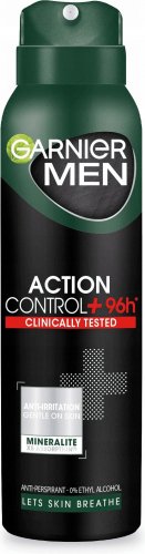 GARNIER - Men - Action Control+ 96h - Anti-Perspirant - Antiperspirant spray for men - 150 ml