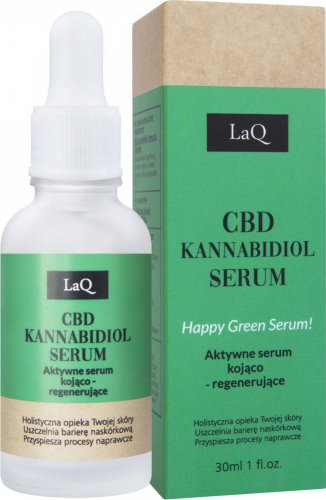 LaQ - CBD KANNABIDIOL SERUM - Aktywne serum kojąco-regenerujące - No.9 - 30 ml