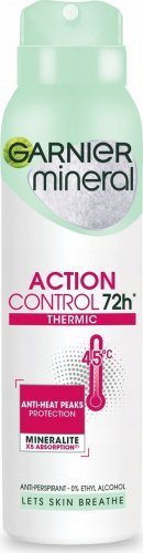 GARNIER - Mineral - ActionControl+ 72h Termic - Anti-Perspirant - Antyperspirant w sprayu dla kobiet - 150 ml