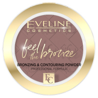 Eveline Cosmetics - Feel The Bronze - Bronzing & Contouring Powder - Prasowany bronzer - 4 g - 02 - CHOCOLATE CAKE - 02 - CHOCOLATE CAKE