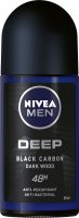 Nivea - Men - Deep Black Carbon Dark Wood 48H Anti-Perspirant - Roll-on antiperspirant for men - 50 ml