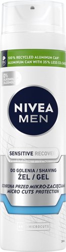 Nivea - Men - Sensitive Recovery - Shaving Gel - Żel do golenia - ochrona przed mikro-zacięciami - 200 ml
