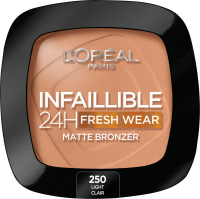 L'Oréal - INFAILLIBLE 24H Fresh Wear Matte Bronzer - Matujący bronzer do twarzy - 9 g - 250 LIGHT - 250 LIGHT