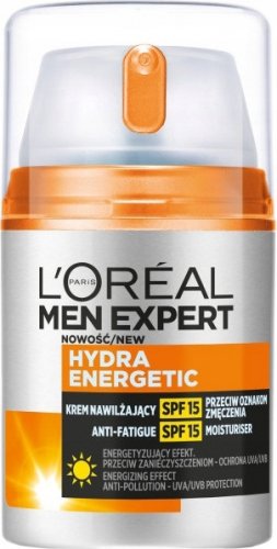 L'Oréal - MEN EXPERT - HYDRA ENERGETIC - SPF15 ANTI-FATIGUE MOISTURISER - Moisturizing face cream against signs of fatigue - 50 ml