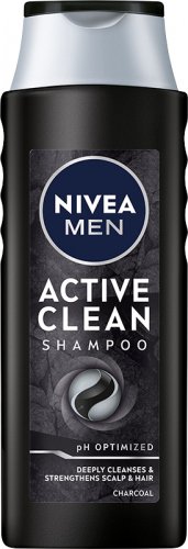 Nivea - Men - Active Clean Shampoo - CHARCOAL - Szampon do włosów z węglem aktywnym dla mężczyzn - 400 ml