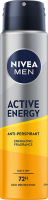 Nivea - Men - Active Energy - Dual Protection 72H Anti-Perspirant - Antyperspirant w aerozolu dla mężczyzn - 250 ml
