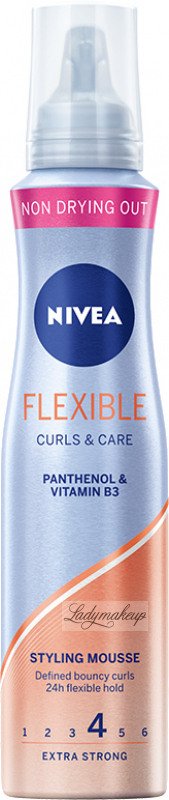 Nivea - FLEXIBLE - Curls & Care Styling Mousse - Hair Styling Mousse - 4  Extra Strong - 150 ml