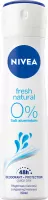 Nivea - Fresh Natural - 48H Protection Deodorant - Aerosol deodorant for women - 150 ml