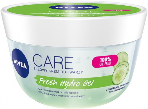 Nivea - CARE - Fresh Hydro Gel - Gel face cream - CUCUMBER AND HYALURONIC ACID - 100 ml