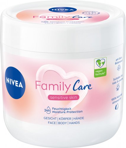 Nivea - Family Care - Cream - Lekki krem nawilżający do ciała, twarzy i dłoni - 450 ml