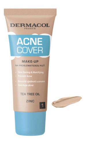 Dermacol - ACNE COVER MAKE UP -  Matujący podkład do twarzy - Przeciwtrądzikowy - 30 ml - 1