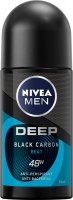 Nivea - Men - Deep Black Carbon 48H Anti-Perspirant - Roll-on antiperspirant for men - 50 ml