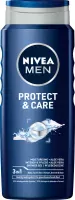 Nivea - Men - Protect & Care - 3in1 Shower Gel - Żel pod prysznic 3w1 dla mężczyzn - 500 ml 