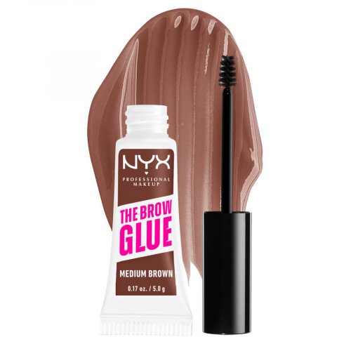 NYX Professional Makeup - THE BROW GLUE - INSTANT BROW STYLER - Eyebrow styling glue - 5 g - MEDIUM BROWN