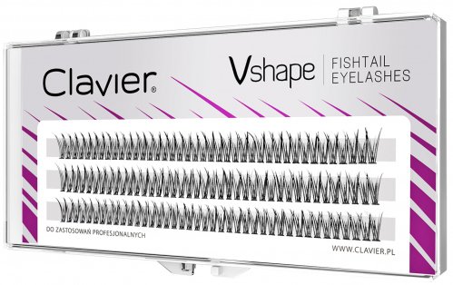 Clavier - VSHAPE - Fishtail Eyelashes - Kępki rzęs - Jaskółki - C-16 mm