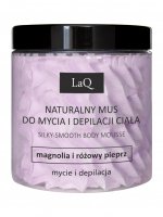 LaQ - Silky-Smooth Body Mousse - Natural mousse for washing and depilating the body - Magnolia and Pink Pepper - 100 g