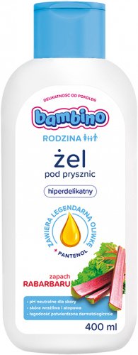 Bambino - RODZINA - Hiperdelikatny żel pod prysznic o zapachu rabarbaru - 400 ml