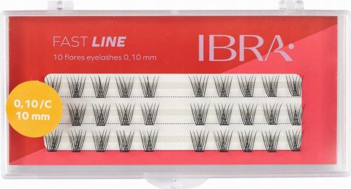 Ibra - FAST LINE - 10 Flares Eyelashes - Tufts of false eyelashes - 10 mm