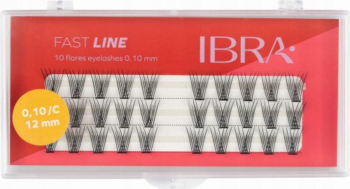 Ibra - FAST LINE - 10 Flares Eyelashes - Kępki sztucznych rzęs  - 12 mm