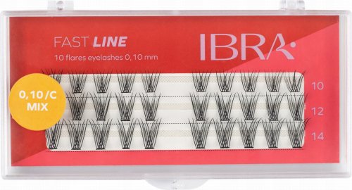 Ibra - FAST LINE - 10 Flares Eyelashes - Kępki sztucznych rzęs  - MIX