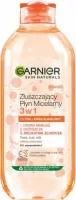 GARNIER - Skin Naturals - Złuszczający płyn micelarny 3w1 - 1% PHA + Kwas Glikolowy - 400 ml