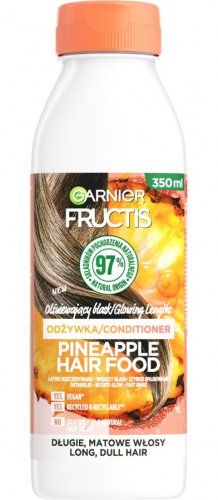GARNIER - FRUCTIS Pineapple Hair Food Conditioner - Nabłyszczająca odżywka do włosów długich i matowych - 350 ml